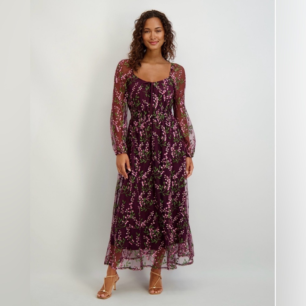 Floral Long Sleeve Maxi Dress